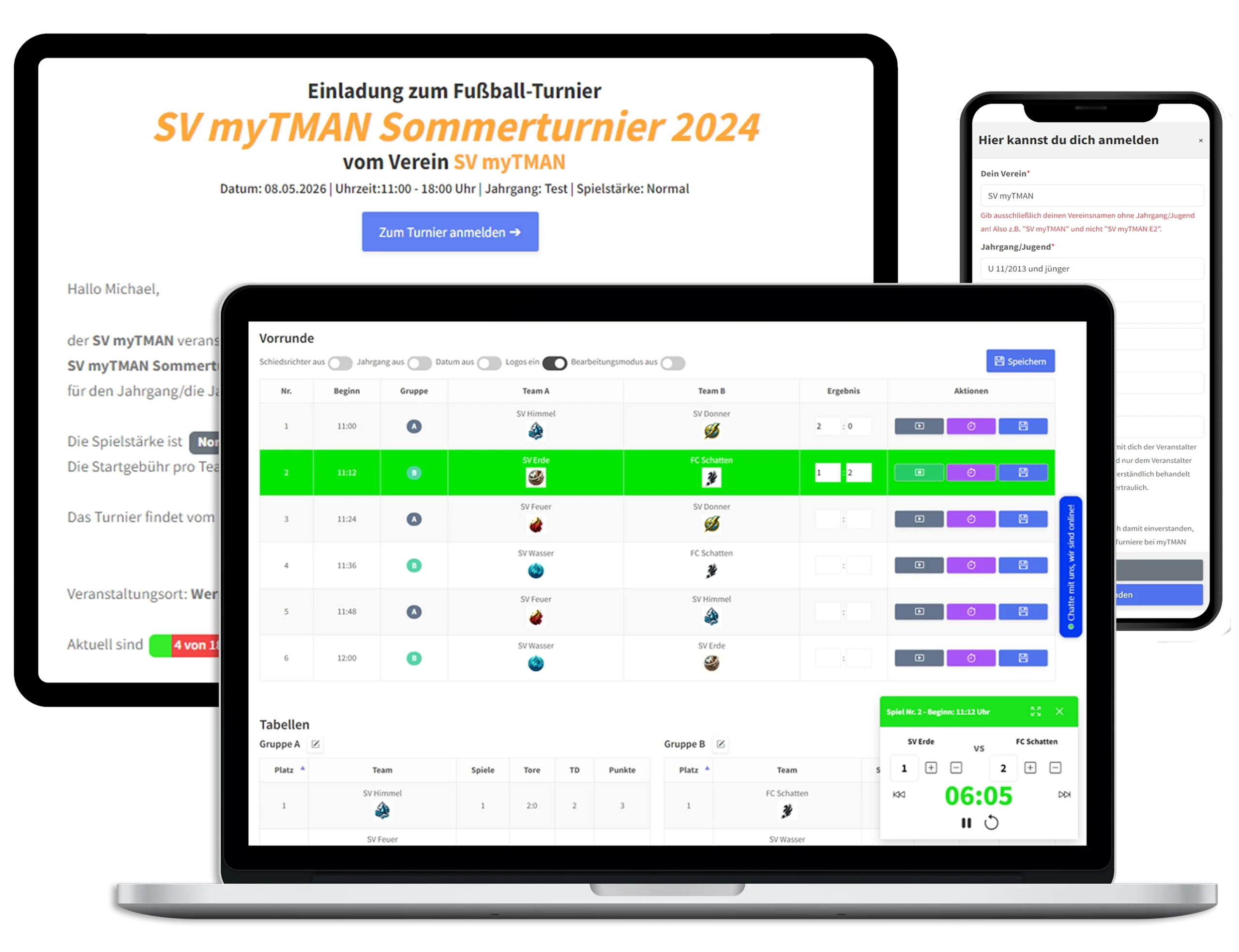 myTMAN - Dein professioneller Turnierplaner