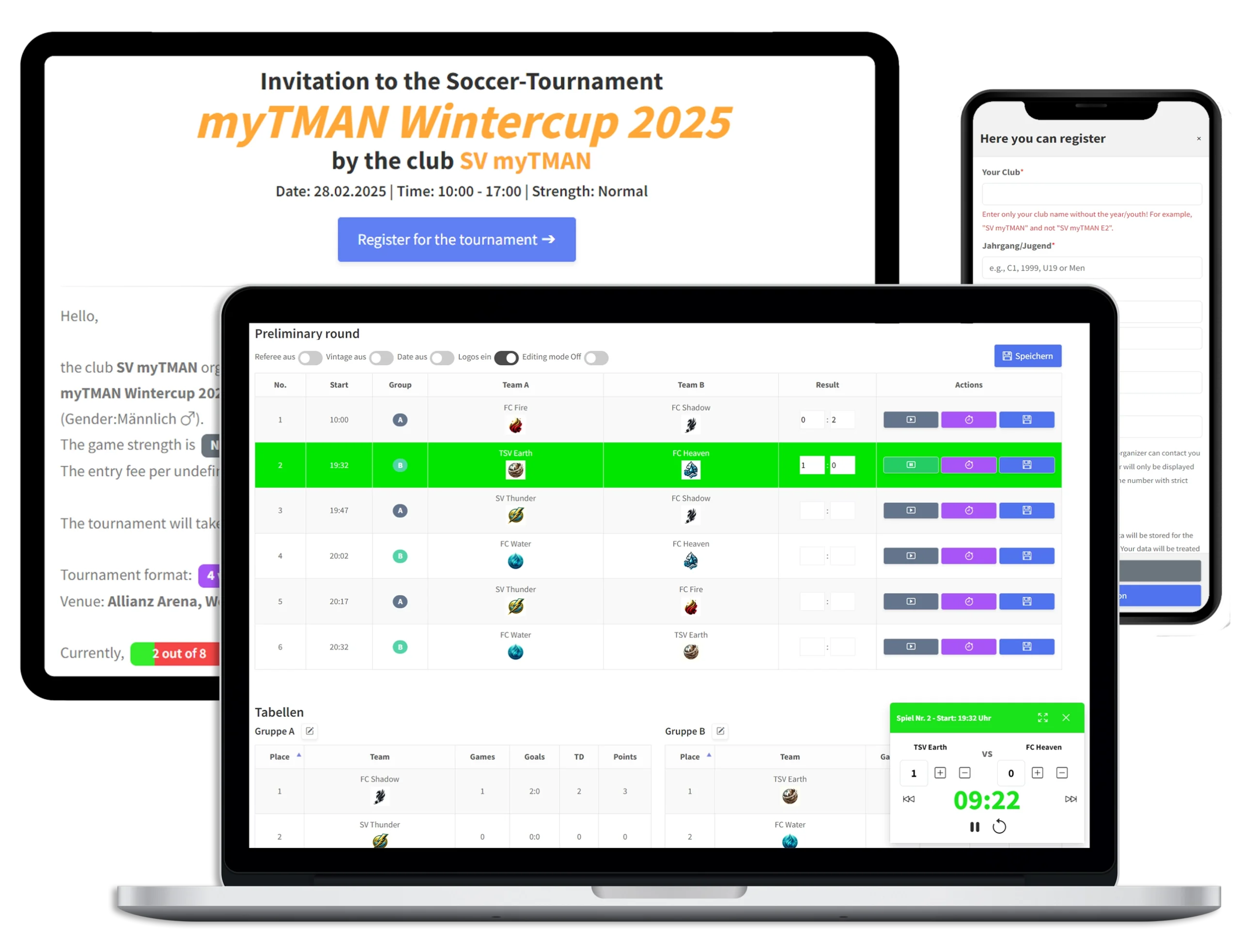 myTMAN - Your professional tournament software