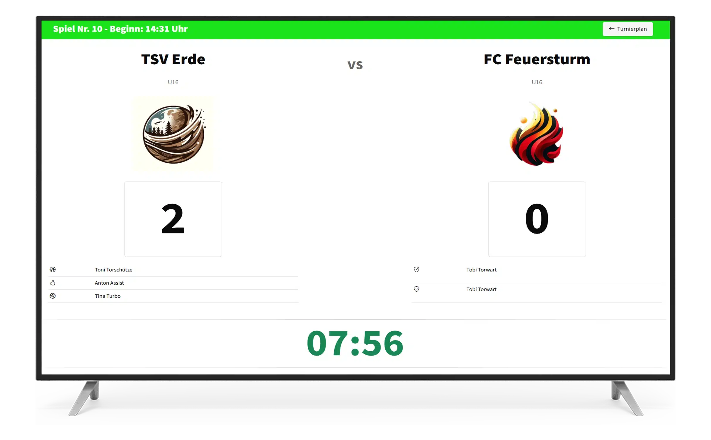 Spiel Timer Viewer Minuteur de jeu en mode visualisation